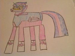 Size: 600x448 | Tagged: safe, artist:vazquezg19, twilight sparkle, alicorn, pony, g4, power ponies (episode), female, masked matter-horn costume, power ponies, solo, traditional art, twilight sparkle (alicorn)