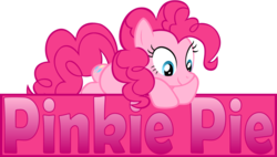 Size: 1184x674 | Tagged: safe, artist:zacatron94, pinkie pie, g4, banner, cute, diapinkes, female, simple background, smiling, solo, transparent background