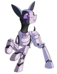 Size: 1068x1398 | Tagged: safe, artist:beardie, oc, oc only, oc:m.p.c.p.a., pony, robot, robot pony, simple background, solo, transparent background