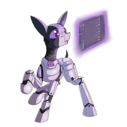 Size: 1528x1528 | Tagged: safe, artist:beardie, edit, oc, oc only, oc:m.p.c.p.a., robot, discord (program), simple background, solo, transparent background