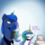 Size: 1200x1200 | Tagged: safe, artist:anticular, princess celestia, princess luna, alicorn, pony, ask sunshine and moonbeams, g4, :v, book, cake, cakelestia, comic, dialogue, dot eyes, duo, duo female, face, faic, female, food, frown, luna is not amused, magic, mare, open mouth, peytral, telekinesis, unamused