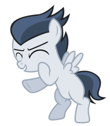 Size: 3301x3782 | Tagged: safe, artist:lunaticdawn, rumble, pony, g4, bipedal, colt, cute, eyes closed, high res, male, simple background, solo, transparent background, vector