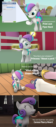 Size: 1920x4320 | Tagged: safe, artist:red4567, princess cadance, princess flurry heart, shining armor, pony, g4, 3d, autocorrect, baby, baby pony, caress, chin scratch, diaper, high res, juice, mess, phone, princess punny heart, scolding, source filmmaker, spill, spilled drink