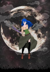 Size: 3000x4300 | Tagged: artist needed, safe, princess luna, human, g4, clothes, female, high res, humanized, looking at you, night, solo