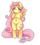 Size: 137x155 | Tagged: safe, artist:tetlow-senpai, fluttershy, g4, animated, female, gif, pixel art, simple background, solo