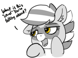 Size: 1280x958 | Tagged: safe, artist:pabbley, oc, oc only, oc:bandy cyoot, raccoon pony, ask, dialogue, female, open mouth, seems legit, solo, tumblr