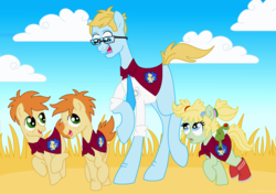 Size: 1024x720 | Tagged: safe, artist:katedragon, pony, blue sky (portal fanfic), cape, clothes, cmc cape, half-life, ponified, portal (valve), wheatley