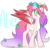 Size: 2048x2048 | Tagged: safe, artist:vanillashineart, oc, oc only, oc:alice, alicorn, pony, female, floral head wreath, flower, flower in hair, flower in tail, high res, magic, mare, solo