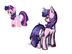 Size: 1024x768 | Tagged: safe, artist:charbycharby, oc, oc only, pony, unicorn, female, magic, magical lesbian spawn, mare, offspring, parent:pinkie pie, parent:twilight sparkle, parents:twinkie, simple background, sketch, solo, transparent background