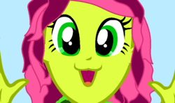 Size: 762x452 | Tagged: safe, artist:awesome-derpy, oc, oc only, equestria girls, g4, :3, pinkie's catface, solo