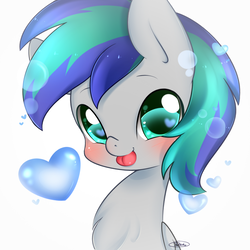 Size: 1000x1000 | Tagged: safe, artist:mrsremi, oc, oc only, oc:storm feather, pegasus, pony, :p, blushing, bust, chest fluff, cute, fluffy, heart, heart eyes, looking at you, simple background, smiling, solo, tongue out, white background, wingding eyes
