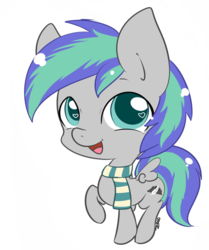 Size: 429x514 | Tagged: safe, artist:mrsremi, oc, oc only, oc:storm feather, pony, clothes, cute, heart eyes, scarf, simple background, smiling, solo, white background, wingding eyes