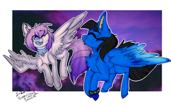 Size: 1024x640 | Tagged: safe, artist:bubblesdraws, artist:sonica98, oc, oc only, pony, collaboration