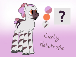 Size: 1600x1200 | Tagged: safe, artist:timidwithapen, oc, oc only, oc:curly heliotrope, zebra, reference sheet, solo