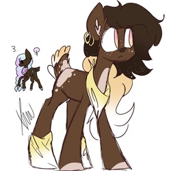 Size: 1446x1446 | Tagged: safe, artist:vanillashineart, oc, oc only, deer pony, original species, pony, commission, solo