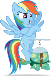 Size: 1030x1546 | Tagged: safe, rainbow dash, tank, g4, official, crossed hooves, floating, flying, folded forelegs, goggles, propeller, simple background, smiling, transparent background