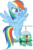 Size: 1030x1546 | Tagged: safe, rainbow dash, tank, g4, official, crossed hooves, floating, flying, folded forelegs, goggles, propeller, simple background, smiling, transparent background