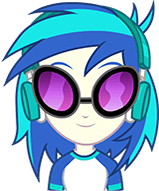 Size: 159x191 | Tagged: safe, dj pon-3, vinyl scratch, equestria girls, g4, official, bust, female, looking at you, simple background, solo