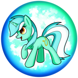 Size: 2539x2539 | Tagged: safe, artist:flamevulture17, lyra heartstrings, pony, unicorn, g4, female, high res, open mouth, orb, raised hoof, solo
