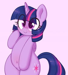 Size: 1023x1138 | Tagged: safe, artist:toroitimu, twilight sparkle, alicorn, pony, belly button, bipedal, blushing, colored pupils, cute, eye clipping through hair, female, heart eyes, mare, misleading thumbnail, smiling, solo, twiabetes, twilight sparkle (alicorn), wingding eyes