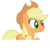 Size: 195x187 | Tagged: safe, applejack, earth pony, pony, g4, official, female, happy, hat, mare, picture for breezies, simple background, solo, transparent background