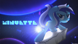 Size: 3840x2160 | Tagged: safe, artist:bastbrushie, artist:ramseybrony17, edit, vector edit, minuette, pony, unicorn, g4, female, high res, mare, solo, vector
