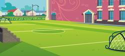 Size: 1920x864 | Tagged: safe, equestria girls, g4, official, background, canterlot high, football court, no pony, soccer field