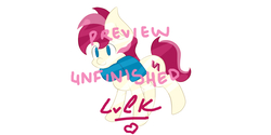 Size: 3000x1500 | Tagged: safe, artist:lvck, earth pony, pony, clothes, heart, male, scarf, simple background, smiling, solo, vector, white background, wip