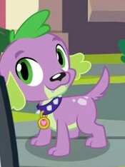 Size: 175x234 | Tagged: safe, screencap, spike, dog, equestria girls, g4, looking at you, male, solo, spike the dog, tail