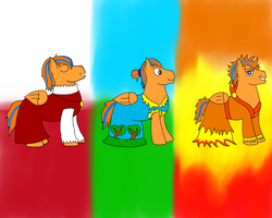 Size: 1280x1024 | Tagged: safe, anonymous artist, oc, oc only, oc:cold front, pegasus, pony, clothes, crossdressing, dress, eyes closed, fire, hairband, jewelry, looking at you, male, necklace, smiling, solo, stallion, tree