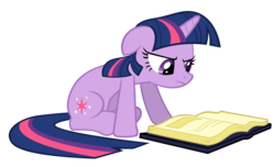 Size: 1600x973 | Tagged: safe, twilight sparkle, g4, the best night ever, book, female, reading, simple background, solo, transparent background, vector