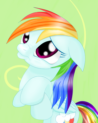 Size: 1600x2000 | Tagged: safe, artist:huffy26, rainbow dash, pegasus, pony, g4, read it and weep, cute, female, pouting, solo