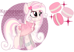 Size: 1024x712 | Tagged: safe, artist:kazziepones, oc, oc only, oc:raspberry macaron, pony, unicorn, clothes, female, mare, reference sheet, simple background, solo, transparent background