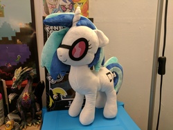 Size: 4048x3036 | Tagged: safe, artist:onlyfactory, photographer:captaincakewalk, derpy hooves, dj pon-3, vinyl scratch, pony, g4, bootleg, funko, high res, irl, photo, plushie, solo, toy