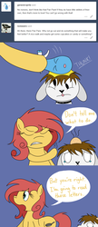 Size: 1280x2951 | Tagged: safe, artist:hummingway, oc, oc only, oc:pan pare, pony, ask-humming-way, dialogue, tumblr, tumblr comic