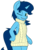 Size: 2018x2996 | Tagged: safe, artist:neoncel, oc, oc only, oc:sweet cakes, pony, unicorn, semi-anthro, backless, clothes, female, high res, mare, one eye closed, open-back sweater, simple background, sleeveless sweater, smiling, solo, sweater, transparent background, virgin killer sweater, wink