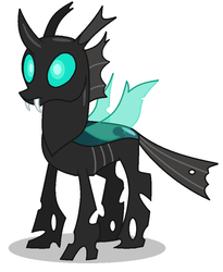 Size: 770x940 | Tagged: safe, artist:watermelon changeling, derpibooru exclusive, thorax, changeling, g4, male, ms paint, simple background, solo, spread wings, white background