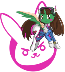 Size: 900x997 | Tagged: safe, artist:zanture-angel, oc, oc only, oc:frost d. tart, alicorn, pony, alicorn oc, alternate hairstyle, clothes, cosplay, costume, crossdressing, crossover, d.va, male, overwatch, stallion, video game, whisker markings