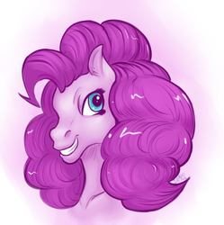 Size: 1954x1965 | Tagged: safe, artist:helloiamyourfriend, pinkie pie, earth pony, pony, g4, 30 minute art challenge, bust, female, g3 faic, pinkie's silly face, portrait, solo