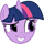 Size: 40x40 | Tagged: safe, twilight sparkle, pony, g4, emoticon, fake smile, female, floppy ears, gritted teeth, simple background, smiling, solo, transparent background, unsure, vector
