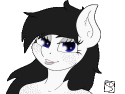 Size: 800x600 | Tagged: safe, artist:dimvitrarius, oc, oc only, oc:lamika, pony, animated, barely animated, freckles, gif, heart, one eye closed, solo, wink