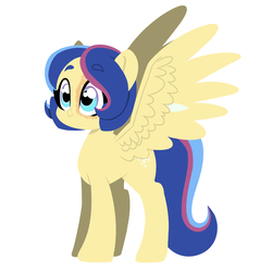 Size: 3000x3000 | Tagged: safe, artist:marukouhai, oc, oc only, oc:honeydew feather, pegasus, pony, female, high res, mare, offspring, parent:flash sentry, parent:twilight sparkle, parents:flashlight, simple background, solo, white background