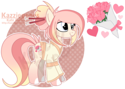 Size: 1024x729 | Tagged: safe, artist:kazziepones, oc, oc only, oc:rose bouquet, earth pony, pony, clothes, female, mare, reference sheet, simple background, solo, transparent background