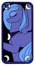 Size: 544x1000 | Tagged: safe, artist:purenightshade, princess luna, pony, g4, card, female, s1 luna, solo