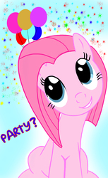 Size: 6600x10800 | Tagged: safe, artist:humphrey367, pinkie pie, earth pony, pony, g4, absurd resolution, alternate hairstyle, balloon, cute, cuteamena, female, happy, pinkamena diane pie, short hair, smiling, solo