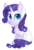 Size: 668x978 | Tagged: safe, artist:kseniyart, rarity, pony, g4, chest fluff, chibi, ear fluff, female, simple background, sitting, solo, transparent background