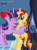 Size: 2048x2732 | Tagged: safe, artist:cinnamon-swirls, sunset shimmer, twilight sparkle, alicorn, pony, unicorn, g4, blushing, eyes closed, female, heart, high res, hug, lesbian, looking at you, ship:sunsetsparkle, shipping, twilight sparkle (alicorn)