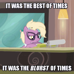 Size: 500x500 | Tagged: safe, edit, edited screencap, screencap, grace manewitz, earth pony, pony, g4, rarity takes manehattan, a tale of two cities, animated, cropped, deadpan snarker, escii keyboard, female, gif, glasses, image macro, male, mare, meme, sarcasm, secretary, solo, the simpsons, typewriter, typing, unamused