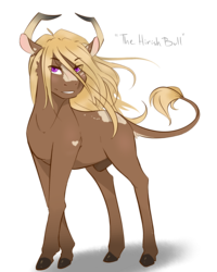 Size: 2260x2820 | Tagged: safe, artist:mint-and-love, oc, oc only, oc:hirish the bull, cow pony, pony, dad, dark genitals, high res, male, nudity, sheath, solo, stallion