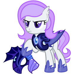 Size: 7000x7000 | Tagged: safe, artist:besttubahorse, oc, oc only, oc:orchid, bat pony, pony, absurd resolution, alternate timeline, angry, armor, commission, fangs, female, guardsmare, helmet, mare, night guard, nightmare takeover timeline, royal guard, simple background, solo, transparent background
